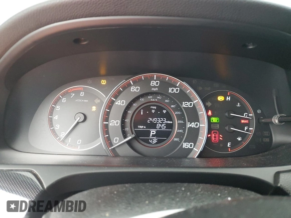2015 Honda Accord Sport with VIN 1HGCR2F53FA066726, listed as a Copart auction lot 44720145 with 249,323 mi miles and Salvage Title. Bid and sale history available at DreamBid. Image 9.