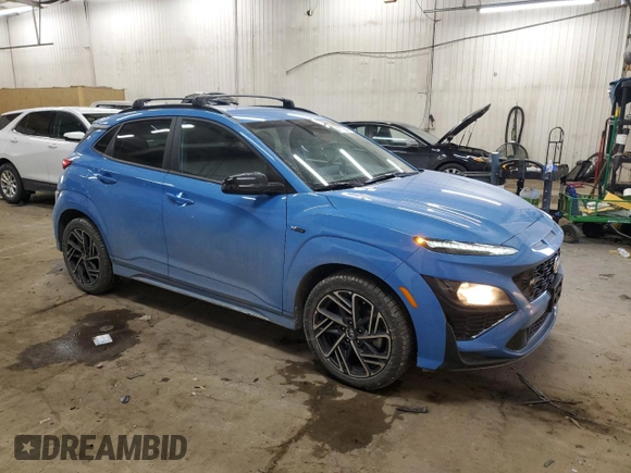 2022 Hyundai Kona N Line with VIN KM8K3CA33NU925491, listed as a Copart auction lot 41770885 with 33,109 mi miles and Salvage Title. Bid and sale history available at carsss.com. Image 4.