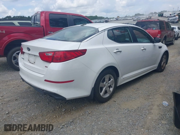 2015 Kia Optima LX with VIN KNAGM4A71F5589591, listed as a IAAI auction lot 42638648 with 154,913 mi miles and . Bid and sale history available at DreamBid. Image 4.