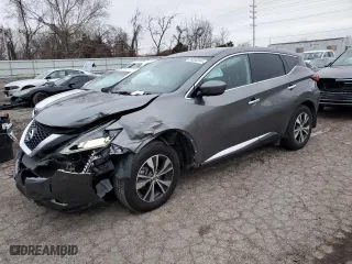 2021 Nissan Murano S with VIN 5N1AZ2AS9MC137640, listed as a Copart auction lot 38005244 with 25,705 mi miles and Salvage Title. Bid and sale history available at carsss.com. Image 1.