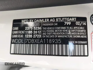 2014 Mercedes-Benz CLS-Class CLS 550 with VIN WDDLJ7DBXEA118935, listed as a IAAI auction lot 41457925 with 62,037 mi miles. Bid and sale history available at carsss.com. Image 9.