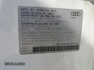 2017 Audi Q5 Premium Plus z VIN WA1L2AFP0HA041097, wystawiony jako Copart lot #58710085 z przebiegiem 115 407 mil mil oraz Szkoda całkowita • Salvage title. Historia ofert i sprzedaży dostępna na DreamBid. Obrazek 13.