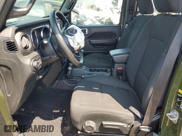 2021 Jeep Wrangler Unlimited Sport with VIN 1C4HJXDG6MW737612, listed as a Copart auction lot 60875264 with 29,220 mi miles and Salvage title. Bid and sale history available at DreamBid. Image 7.