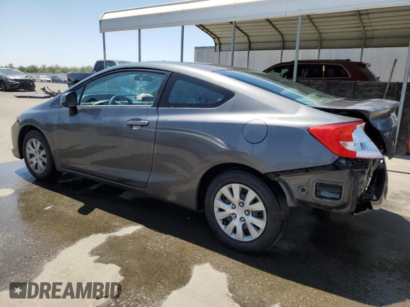 2012 Honda Civic Cpe LX with VIN 2HGFG3B59CH532249, listed as a Copart auction lot 65848414 with 80,214 mi miles and Salvage Title. Bid and sale history available at carsss.com. Image 2.