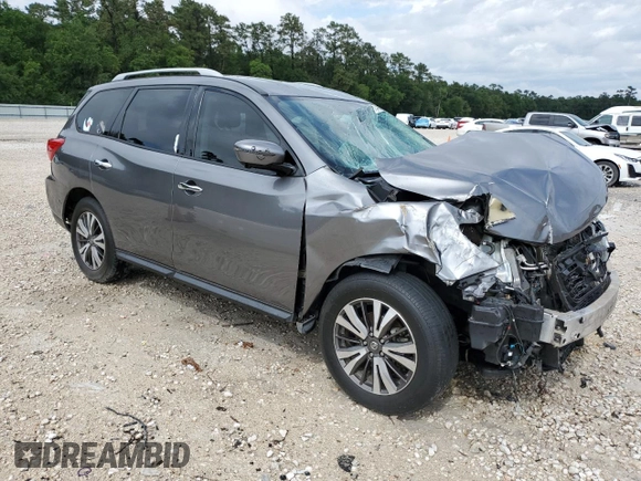 2017 Nissan Pathfinder SL with VIN 5N1DR2MM2HC698035, listed as a Copart auction lot 53912965 with 116,704 mi miles and Salvage title. Bid and sale history available at DreamBid. Image 4.