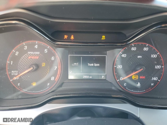 2025 Chevrolet Trax 1RS with VIN KL77LGEP9SC098738, listed as a Copart auction lot 44005515 with 2,859 mi miles and Salvage Title. Bid and sale history available at carsss.com. Image 9.