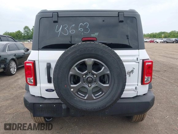 2025 Ford Bronco Big Bend with VIN 1FMDE7BH3SLA43663, listed as a IAAI auction lot 42295299 with 3,722 mi miles and . Bid and sale history available at DreamBid. Image 16.