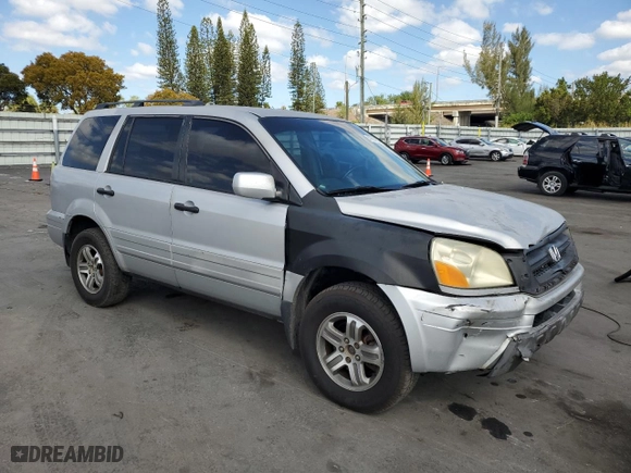 2003 Honda Pilot EX with VIN 2HKYF185X3H530541, listed as a Copart auction lot 49864285 with 296,419 mi miles and Salvage Title. Bid and sale history available at carsss.com. Image 4.