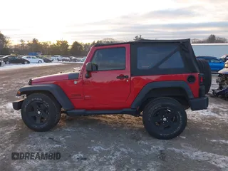 2014 Jeep Wrangler Sport with VIN 1C4AJWAG9EL295931, listed as a IAAI auction lot 41362815 with 104,881 mi miles and . Bid and sale history available at carsss.com. Image 14.