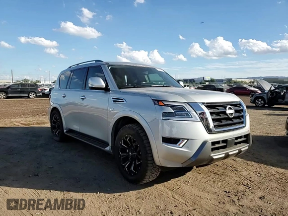 2022 Nissan Armada SV with VIN JN8AY2AC5N9161632, listed as a Copart auction lot 76475753 with 17,665 mi miles. Bid and sale history available at carsss.com. Image 10.