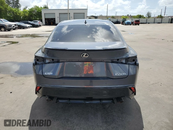 2023 Lexus IS 500 F Sport Performance z VIN JTHAP1D20P5002151, wystawiony jako Copart lot #60993705 z przebiegiem Nie podano mil oraz Szkoda całkowita • Salvage title. Historia ofert i sprzedaży dostępna na DreamBid. Obrazek 6.