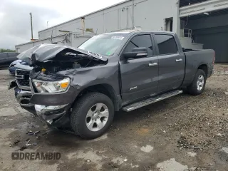 2022 Ram 1500 Big Horn with VIN 1C6SRFMT8NN380017, listed as a Copart auction lot 56769555 with 67,579 mi miles and Salvage title. Bid and sale history available at DreamBid. Image 1.