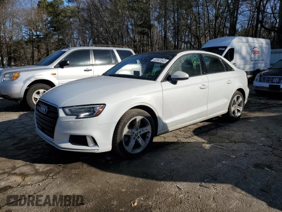 2017 Audi A3 Sedan Premium with VIN WAUAUHFFXH1060535, listed as a Copart auction lot 82941643 with 130,150 mi miles. Bid and sale history available at carsss.com. Image 1.