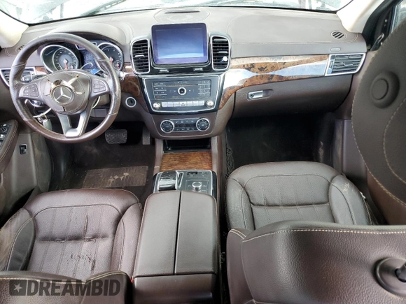 2017 Mercedes-Benz GLS 450 with VIN 4JGDF6EE4HA765897, listed as a Copart auction lot 55741505 with Not Provided miles and Salvage Title. Bid and sale history available at DreamBid. Image 8.