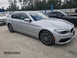 2018 BMW 5 Series 530i xDrive with VIN WBAJA7C59JG907384, listed as a Copart auction lot 43800145 with 95,961 mi miles and Salvage Title. Bid and sale history available at carsss.com. Image 4.