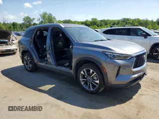 2023 Infiniti QX60 Luxe with VIN 5N1DL1FRXPC359333, listed as a Copart auction lot 62105425 with 18,033 mi miles and Salvage title. Bid and sale history available at DreamBid. Image 4.