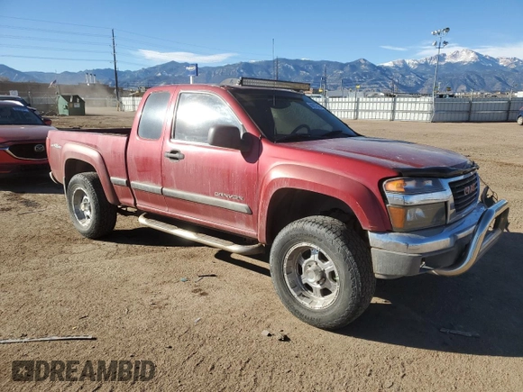 2005 GMC Canyon SLE Z71 with VIN 1GTDT196658282255, listed as a Copart auction lot 88857585 with 181,846 mi miles and Non Repairable. Bid and sale history available at carsss.com. Image 4.