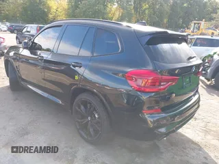 2020 BMW X3 M with VIN 5YMTS0C00L9B87771, listed as a IAAI auction lot 40475009 with 1 mi miles. Bid and sale history available at carsss.com. Image 3.