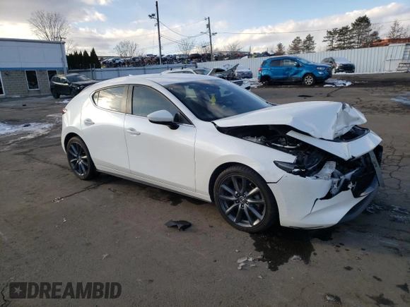 2019 Mazda Mazda3 Hatchback w/Preferred Pkg with VIN JM1BPBMM6K1122341, listed as a Copart auction lot 45672615 with 90,930 mi miles and Salvage Title. Bid and sale history available at carsss.com. Image 4.