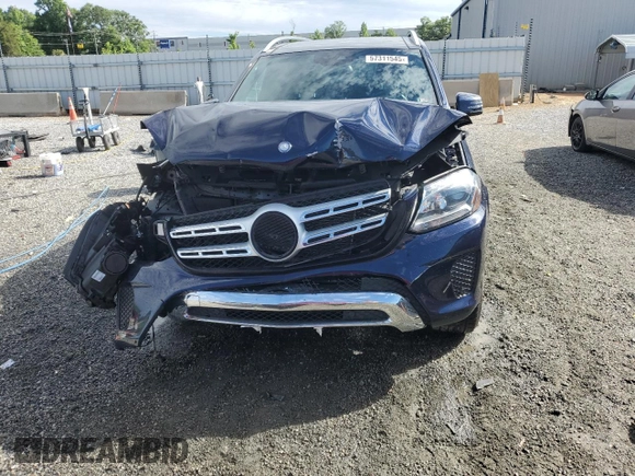 2017 Mercedes-Benz GLS 450 with VIN 4JGDF6EE6HA904783, listed as a Copart auction lot 57311545 with 100,160 mi miles and Salvage title. Bid and sale history available at DreamBid. Image 5.