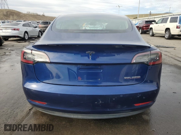 2018 Tesla Model 3 Long Range Battery with VIN 5YJ3E1EB2JF074148, listed as a Copart auction lot 50424975 with 93,822 mi miles and Salvage Title. Bid and sale history available at DreamBid. Image 6.