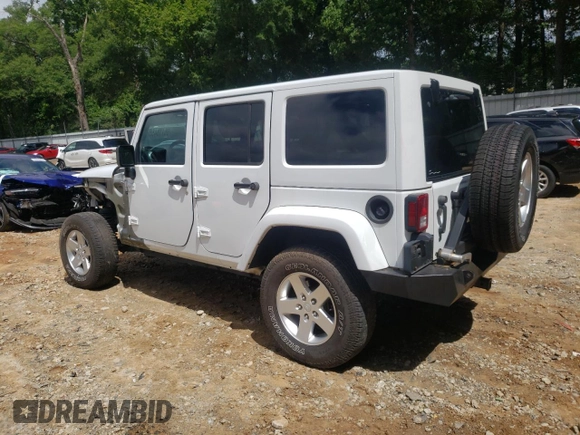2017 Jeep Wrangler Unlimited Sahara with VIN 1C4HJWEG8HL580262, listed as a Copart auction lot 60118455 with 63,075 mi miles and Salvage title. Bid and sale history available at DreamBid. Image 2.