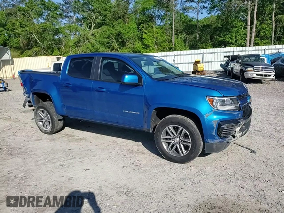2022 Chevrolet Colorado 2WD Work Truck with VIN 1GCGSBEN9N1108434, listed as a Copart auction lot 52827165 with 77,428 mi miles and Salvage title. Bid and sale history available at DreamBid. Image 11.