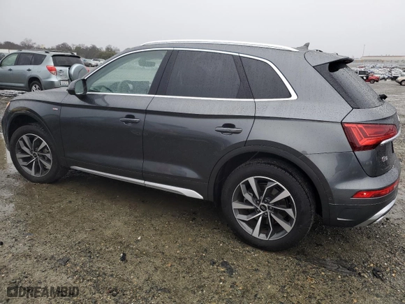 2023 Audi Q5 S line Prestige with VIN WA1FAAFY6P2191975, listed as a Copart auction lot 43663885 with 22,374 mi miles and Salvage Title. Bid and sale history available at carsss.com. Image 2.