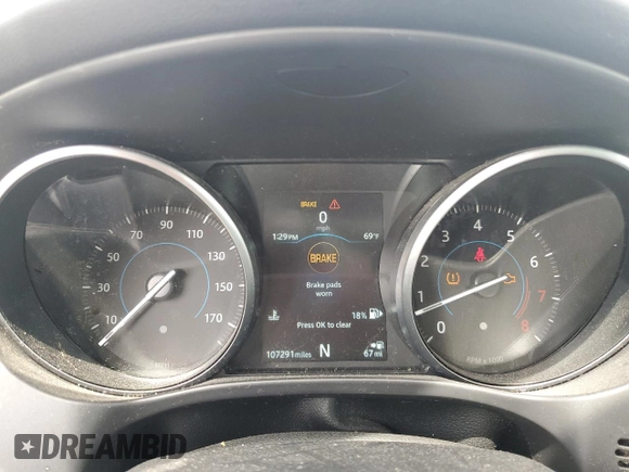 2018 Jaguar F-Pace 30t Premium with VIN SADCJ2GX2JA235993, listed as a Copart auction lot 55149465 with 107,291 mi miles and Salvage title. Bid and sale history available at DreamBid. Image 9.