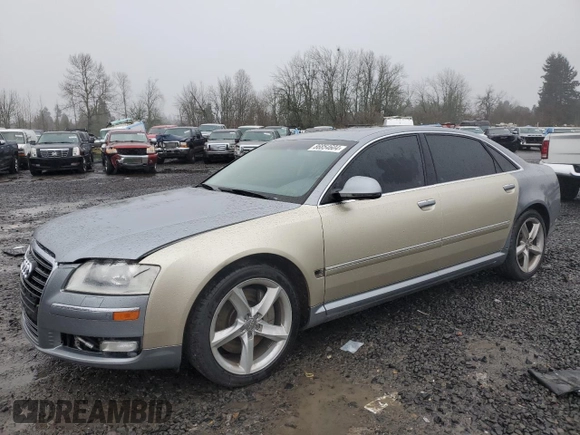 2008 Audi A8 L 4.2L with VIN WAUMV94E38N012703, listed as a Copart auction lot 86854604 with 132,363 mi miles and Salvage Title. Bid and sale history available at carsss.com. Image 1.
