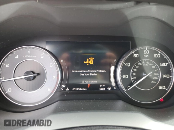 2019 Acura RDX with VIN 5J8TC1H34KL004127, listed as a Copart auction lot 49799093 with 59,158 mi miles. Bid and sale history available at carsss.com. Image 9.