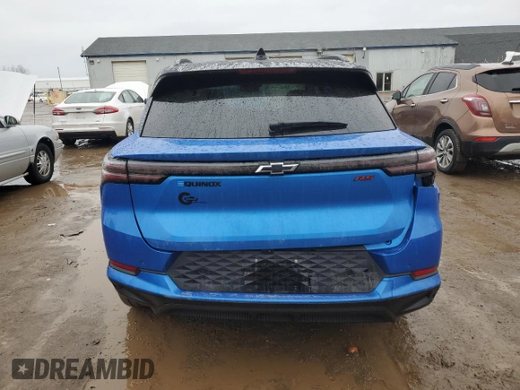 2025 Chevrolet Equinox EV RS z VIN 3GN7DSRP9SS117951, wystawiony jako Copart lot #43405775 z przebiegiem 1 784 mil mil oraz Czysty tytuł • Clean title. Historia ofert i sprzedaży dostępna na DreamBid. Obrazek 6.