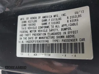 2014 Honda Accord Sedan Sport with VIN 1HGCR2F51EA005048, listed as a IAAI auction lot 41943732 with 221,068 mi miles. Bid and sale history available at carsss.com. Image 9.