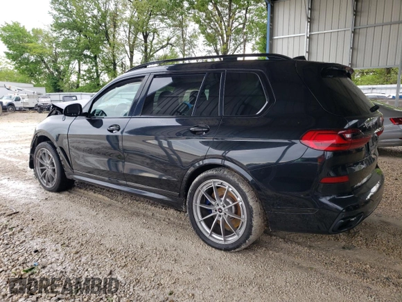 2020 BMW X7 M50i z VIN 5UXCX6C06LLE35455, wystawiony jako Copart lot #54965075 z przebiegiem Nie podano mil oraz Szkoda całkowita • Salvage title. Historia ofert i sprzedaży dostępna na DreamBid. Obrazek 2.