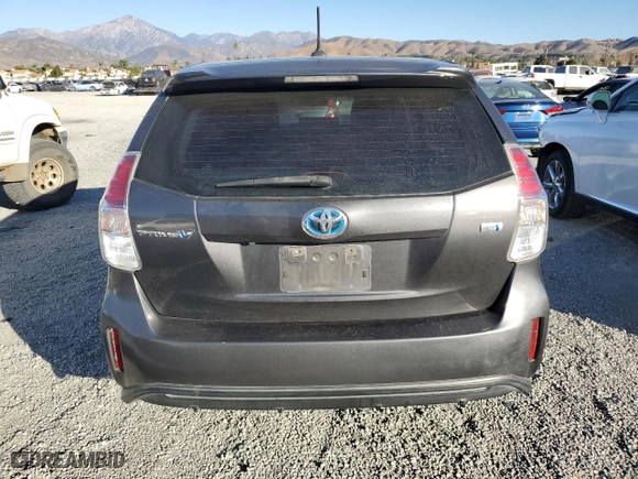 2017 Toyota Prius v Two with VIN JTDZN3EU5HJ068094, listed as a Copart auction lot 88748465 with 387,519 mi miles and Clean Title. Bid and sale history available at carsss.com. Image 6.