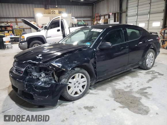 2014 Dodge Avenger SE z VIN 1C3CDZABXEN224381, wystawiony jako Copart lot #45732115 z przebiegiem 166 519 mil mil oraz Szkoda całkowita • Salvage title. Historia ofert i sprzedaży dostępna na DreamBid. Obrazek 1.