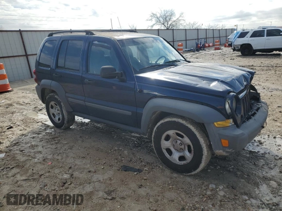 2005 Jeep Liberty Sport with VIN 1J4GK48K85W500654, listed as a Copart auction lot 43412695 with 119,366 mi miles and Salvage Title. Bid and sale history available at carsss.com. Image 4.