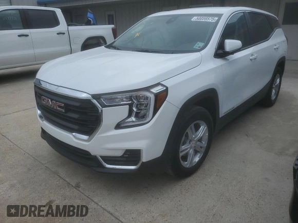 2023 GMC Terrain SLE with VIN 3GKALMEG5PL267001, listed as a Copart auction lot 50059575 with 10,945 mi miles and Salvage Title. Bid and sale history available at carsss.com. Image 1.