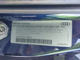 2015 Audi A3 Premium Plus with VIN WAUCCGFF1F1024512, listed as a IAAI auction lot 42862981 with 173,677 mi miles and . Bid and sale history available at DreamBid. Image 9.
