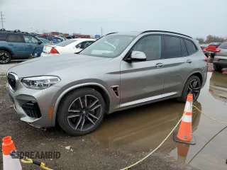 2020 BMW X3 M Competition with VIN 5YMTS0C00LLT09965, listed as a Copart auction lot 80909204 with 53,351 mi miles and Salvage Title. Bid and sale history available at carsss.com. Image 1.