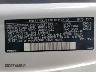 2016 Volvo XC90 T6 Momentum with VIN YV4A22PK2G1037652, listed as a Copart auction lot 49679815 with 110,467 mi miles and Salvage Title. Bid and sale history available at carsss.com. Image 14.