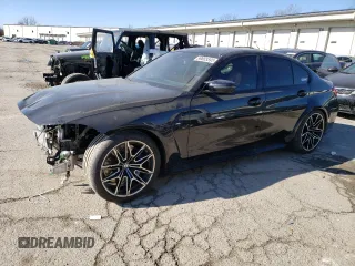 2024 BMW M3 with VIN WBS53AY09RFT48342, listed as a Copart auction lot 89065595 with 8,992 mi miles and Salvage Title. Bid and sale history available at carsss.com. Image 1.