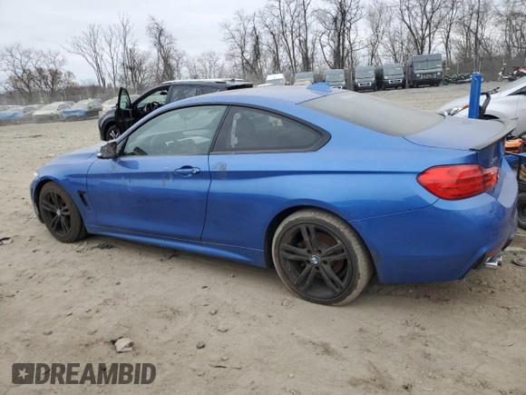 2014 BMW 4 Series 428i xDrive with VIN WBA3N9C5XEK245049, listed as a Copart auction lot 48901785 with 89,966 mi miles and Salvage title. Bid and sale history available at DreamBid. Image 2.