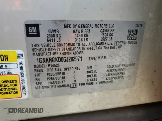 2016 Chevrolet Traverse LT z VIN 1GNKRGKD0GJ202971, wystawiony jako Copart lot #59279175 z przebiegiem Nie podano mil oraz Czysty tytuł • Clean title. Historia ofert i sprzedaży dostępna na DreamBid. Obrazek 13.