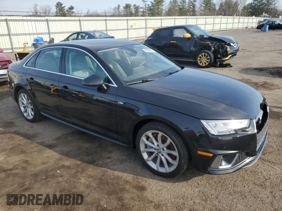 2019 Audi A4 Premium Plus with VIN WAUENAF40KN002714, listed as a Copart auction lot 46625275 with 40,124 mi miles and Salvage Title. Bid and sale history available at carsss.com. Image 4.