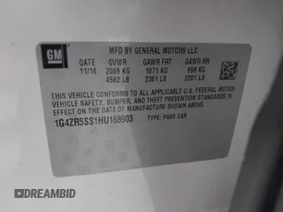 2017 Buick LaCrosse Premium with VIN 1G4ZR5SS1HU168903, listed as a IAAI auction lot 41360938 with 110,388 mi miles. Bid and sale history available at carsss.com. Image 9.
