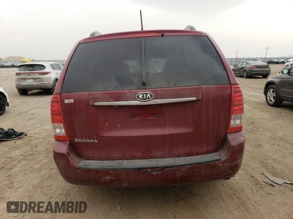 2012 Kia Sedona LX with VIN KNDMG4C77C6501093, listed as a Copart auction lot 48918985 with 194,364 mi miles and Salvage Title. Bid and sale history available at carsss.com. Image 6.