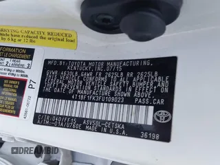 2015 Toyota Camry XLE with VIN 4T1BF1FK3FU109023, listed as a IAAI auction lot 41876115 with 162,602 mi miles and . Bid and sale history available at DreamBid. Image 9.