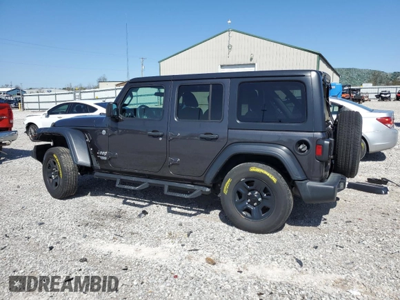 2020 Jeep Wrangler Unlimited Sport with VIN 1C4HJXDG6LW201614, listed as a Copart auction lot 51756345 with 56,346 mi miles and Salvage title. Bid and sale history available at DreamBid. Image 2.