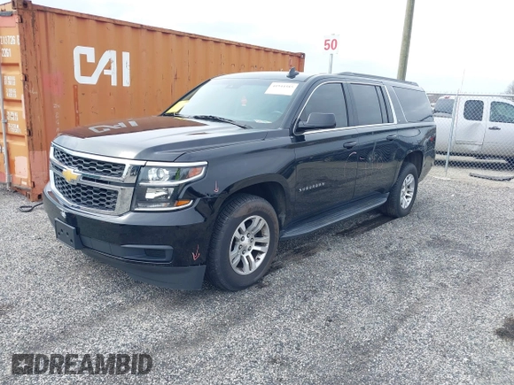 2019 Chevrolet Suburban LT with VIN 1GNSKHKC4KR405843, listed as a IAAI auction lot 41944385 with 123,071 mi miles and . Bid and sale history available at DreamBid. Image 2.